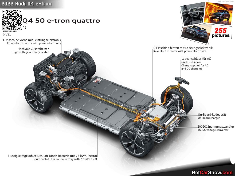 تصویر محصول دسته موتور پایین آئودی Q4 e-tron 40 سال 2024