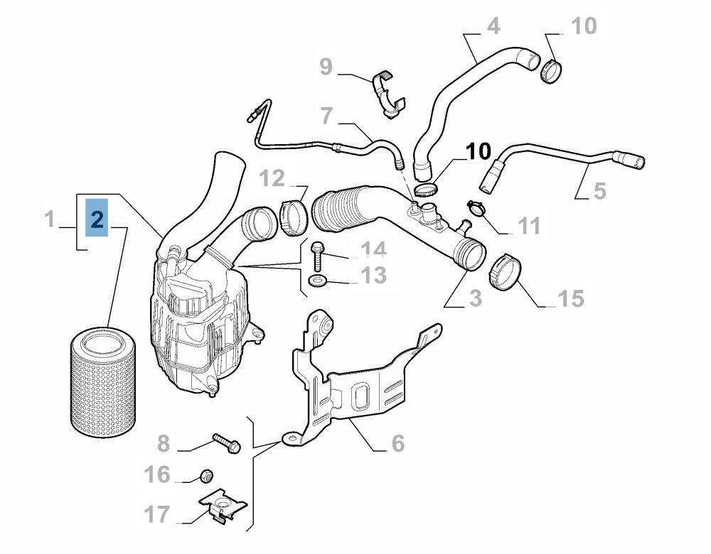 تصویر محصول فیلتر هوا آلفارومئو جولیتا سال 2015