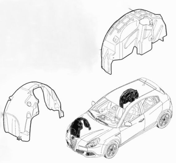 تصویر محصول گلگیر جلو راست آلفارومئو جولیتا سال 2015