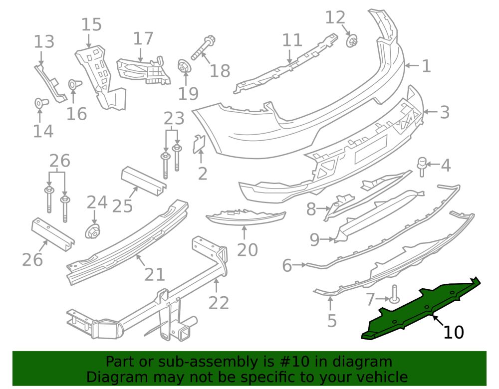 تصویر محصول سپر عقب پورشه ماکان سال 2017