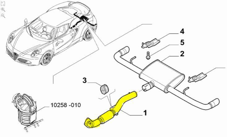 تصویر محصول سوپاپ دود آلفارومئو 4C کوپه سال 2015