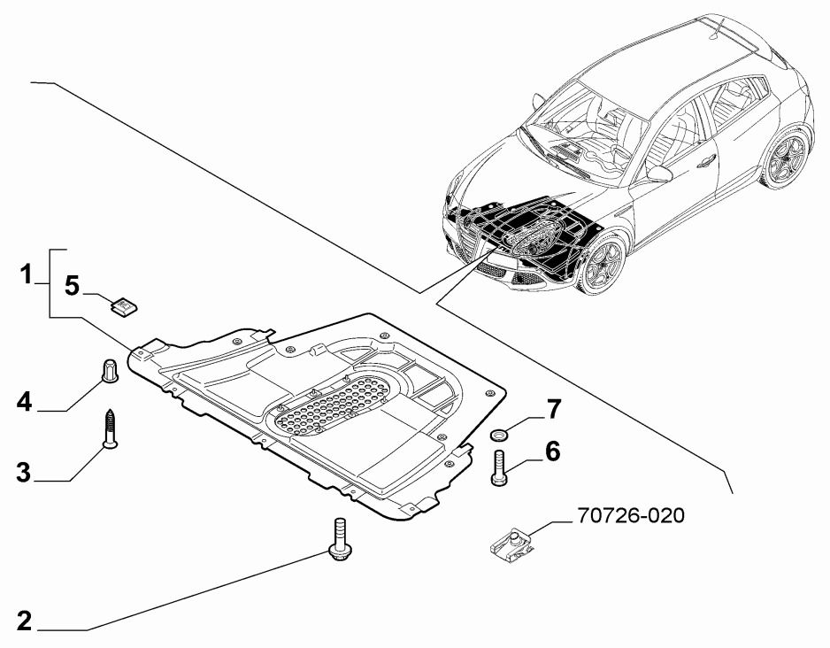 تصویر محصول سینی زیر گیربکس آلفارومئو جولیتا سال 2015