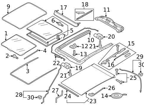 تصویر محصول شیشه سانروف پورشه کاین S سال 2012