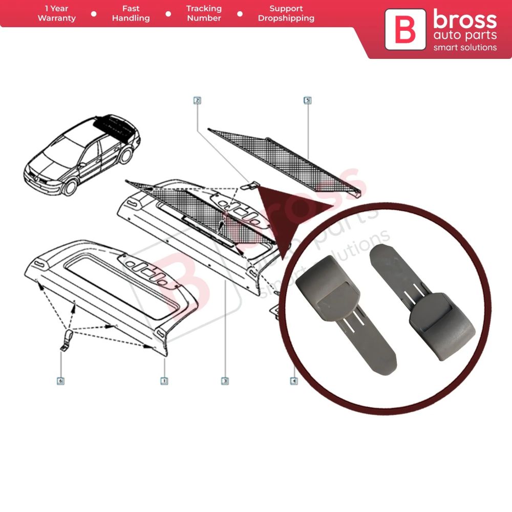 تصویر محصول شیشه عقب رنو فلوئنس E4 سال 2017