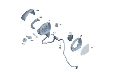 تصویر محصول آینه بغل راست بنز EQE Sedan 500 سال 2025