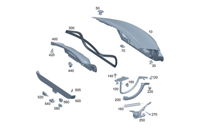 تصویر محصول دستگیره درب صندوق عقب بنز EQE Sedan 500 سال 2025