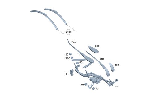 تصویر محصول بازویی برف پاک کن بنز EQE SUV 500 سال 2025