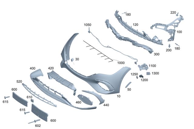 تصویر محصول براکت سپر جلو  راست بنز EQE SUV 500 سال 2025