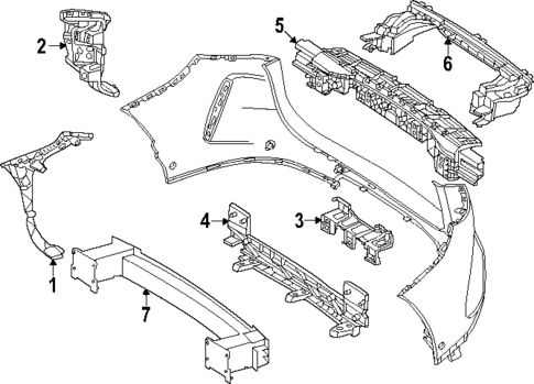 تصویر محصول براکت سپر عقب راست بنز EQE SUV 500 سال 2025