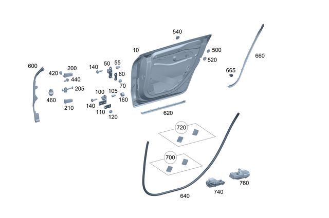 تصویر محصول درب عقب چپ بنز EQE SUV 500 سال 2025