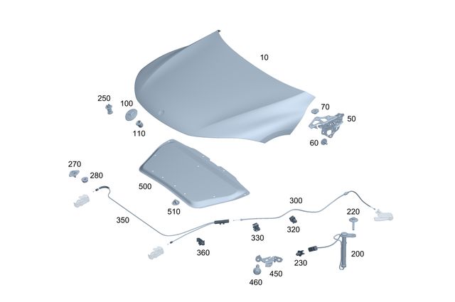 تصویر محصول کاپوت (درب موتور) بنز EQE SUV 500 سال 2025