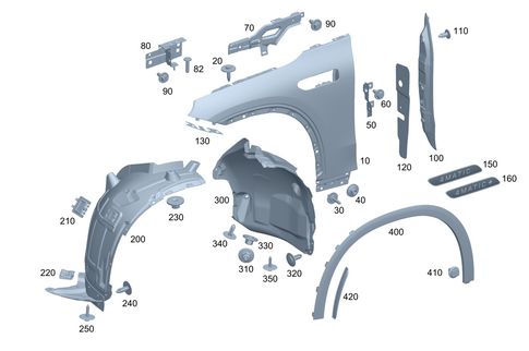 تصویر محصول گلگیر جلو چپ بنز EQE SUV 500 سال 2025