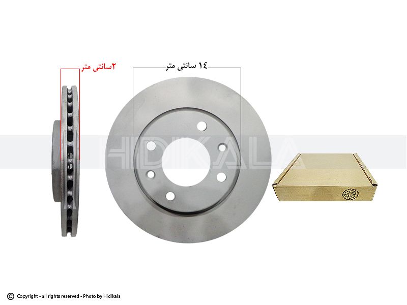 تصویر محصول دیسک ترمز جلو پژو 206 SD V20 سال 1388
